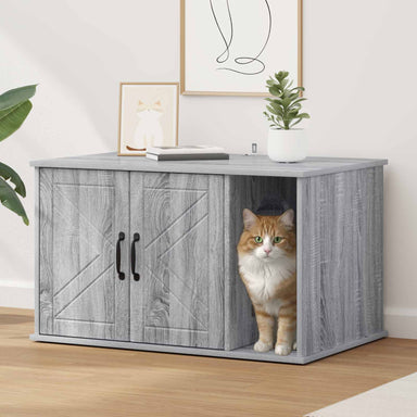 Kattenhuis Grijs Sonoma 85 x 55 x 50,5 cm Bewerkt hout