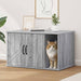 Kattenhuis Grijs Sonoma 85 x 55 x 50,5 cm Bewerkt hout