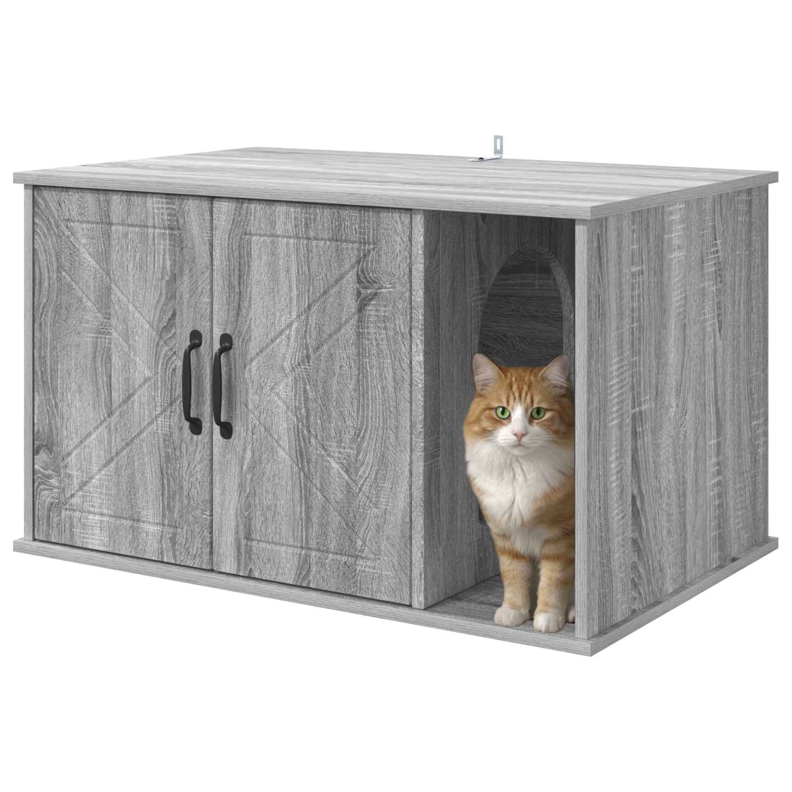 Kattenhuis Grijs Sonoma 85 x 55 x 50,5 cm Bewerkt hout