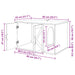 Kattenhuis Oudhout 85 x 55 x 50,5 cm Bewerkt hout