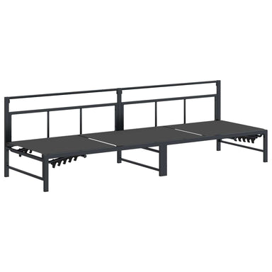 Ligstoel Zwart 200 x 62 x 59,5 cm Textileen