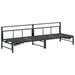 Ligstoel Zwart 200 x 62 x 59,5 cm Textileen