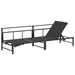 Ligstoel Zwart 200 x 62 x 59,5 cm Textileen