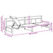 Ligstoel Zwart 200 x 62 x 59,5 cm Textileen