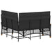 Tuin ligbankset Zwart 164 x 164 x 112 cm Poly Rattan en Staal
