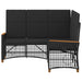 Tuin ligbankset Zwart 164 x 164 x 112 cm Poly Rattan en Staal