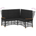 Tuin ligbankset Zwart 164 x 164 x 112 cm Poly Rattan en Staal