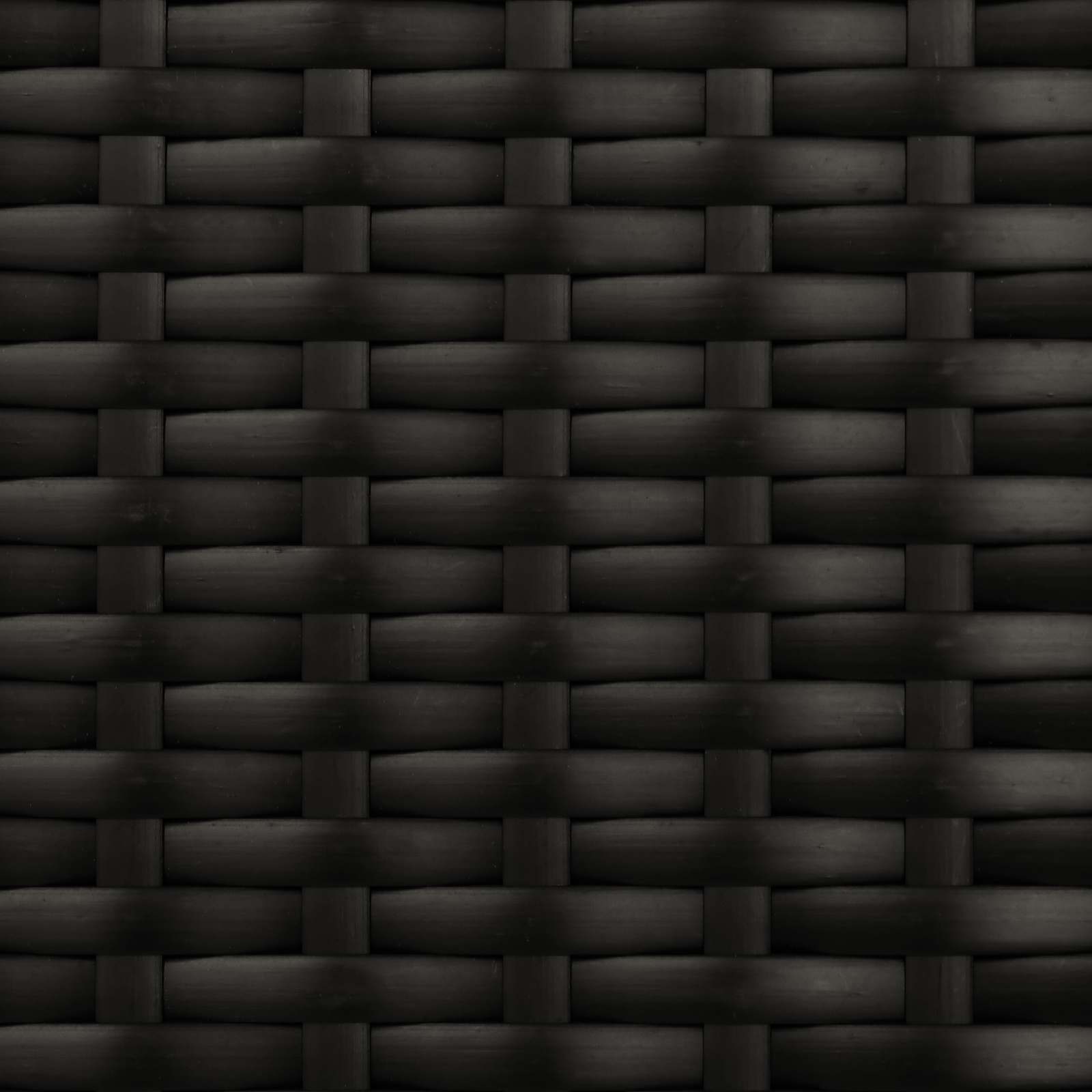 Tuin ligbankset Zwart 164 x 164 x 112 cm Poly Rattan en Staal