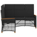 Tuin ligbankset Zwart 164 x 164 x 112 cm Poly Rattan en Staal