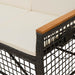 Tuin ligbankset Zwart en Cream Wit 164 x 164 x 112 cm