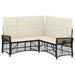 Tuin ligbankset Zwart en Cream Wit 164 x 164 x 112 cm