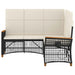 Tuin ligbankset Zwart en Cream Wit 164 x 164 x 112 cm