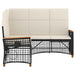 Tuin ligbankset Zwart en Cream Wit 164 x 164 x 112 cm