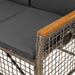 Tuin ligbankset Grijs en Donkergrijs 164 x 164 x 112 cm