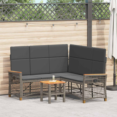Tuin ligbankset Grijs en Donkergrijs 164 x 164 x 112 cm
