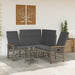 Tuin ligbankset Grijs en Donkergrijs 164 x 164 x 112 cm