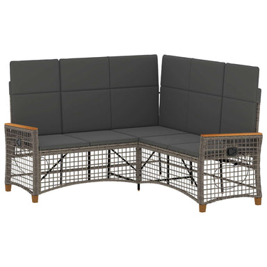 Tuin ligbankset Grijs en Donkergrijs 164 x 164 x 112 cm