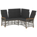 Tuin ligbankset Grijs en Donkergrijs 164 x 164 x 112 cm