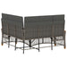 Tuin ligbankset Grijs en Donkergrijs 164 x 164 x 112 cm