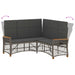 Tuin ligbankset Grijs en Donkergrijs 164 x 164 x 112 cm