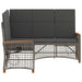Tuin ligbankset Grijs en Donkergrijs 164 x 164 x 112 cm