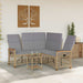 Tuin ligbankset Beige en Licht Grijs 164 x 164 x 112 cm