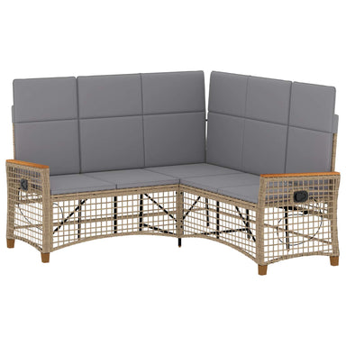 Tuin ligbankset Beige en Licht Grijs 164 x 164 x 112 cm