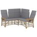 Tuin ligbankset Beige en Licht Grijs 164 x 164 x 112 cm