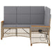 Tuin ligbankset Beige en Licht Grijs 164 x 164 x 112 cm
