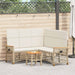 Tuin ligbankset Beige en Crème Wit 164 x 164 x 112 cm