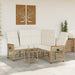 Tuin ligbankset Beige en Crème Wit 164 x 164 x 112 cm