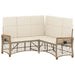 Tuin ligbankset Beige en Crème Wit 164 x 164 x 112 cm