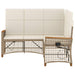 Tuin ligbankset Beige en Crème Wit 164 x 164 x 112 cm