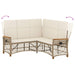 Tuin ligbankset Beige en Crème Wit 164 x 164 x 112 cm