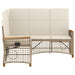 Tuin ligbankset Beige en Crème Wit 164 x 164 x 112 cm