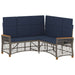 Tuin ligbankset Grijs en Marineblauw 164 x 164 x 112 cm
