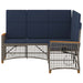 Tuin ligbankset Grijs en Marineblauw 164 x 164 x 112 cm