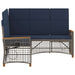 Tuin ligbankset Grijs en Marineblauw 164 x 164 x 112 cm