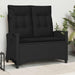 Tuinbank met kussen Zwart 105 x 60 x 112 cm Staal en Polyester