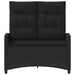 Tuinbank met kussen Zwart 105 x 60 x 112 cm Staal en Polyester