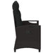 Tuinbank met kussen Zwart 105 x 60 x 112 cm Staal en Polyester