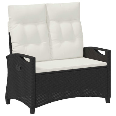 Tuinbank Zwart en Crème 105 x 60 x 112 cm Staal en Polyester
