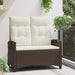 Tuinbank Bruin en Crème 105 x 60 x 112 cm Staal en Polyester