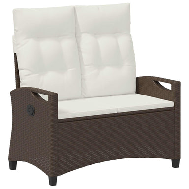 Tuinbank Bruin en Crème 105 x 60 x 112 cm Staal en Polyester