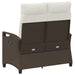 Tuinbank Bruin en Crème 105 x 60 x 112 cm Staal en Polyester