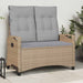 Tuinbank met kussen Beige en Licht Grijs 105 x 60 x 112 cm