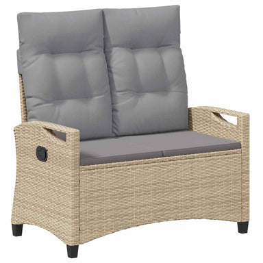 Tuinbank met kussen Beige en Licht Grijs 105 x 60 x 112 cm