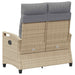 Tuinbank met kussen Beige en Licht Grijs 105 x 60 x 112 cm