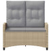 Tuinbank met kussen Beige en Licht Grijs 105 x 60 x 112 cm