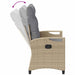 Tuinbank met kussen Beige en Licht Grijs 105 x 60 x 112 cm